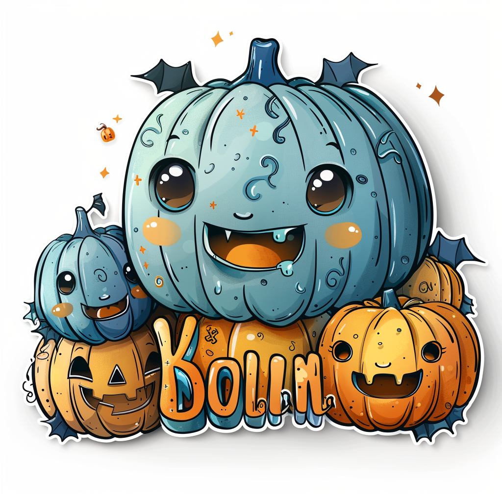 Stickers Halloween Kawaii 🎃👻 – Version Physique (pochettes premium découpées Cricut)