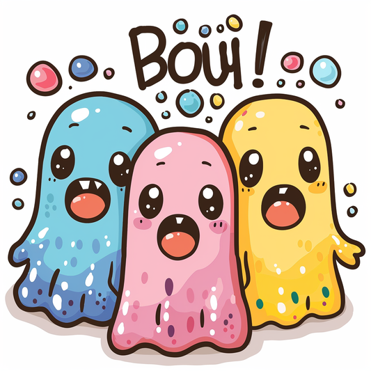 Stickers Halloween Kawaii 🎃👻 – Pack Digital (9 planches A4 à imprimer)