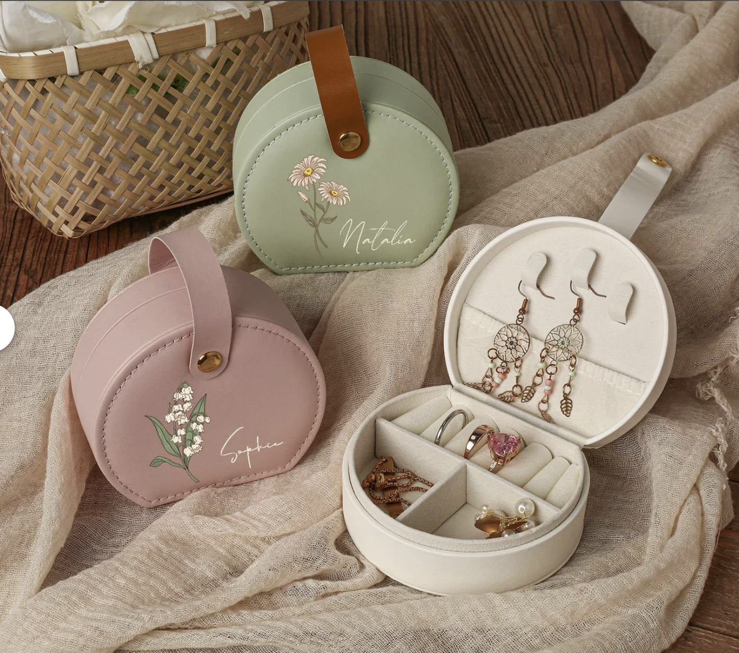 Boîte à bijoux personnalisable – Chic & pratique