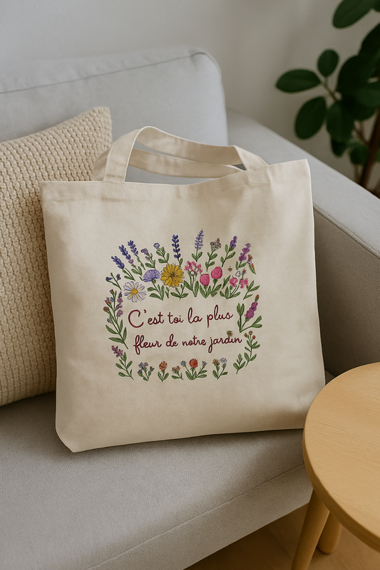 Tote Bag Cadeau – La plus belle fleur du jardin | Atelier MARS
