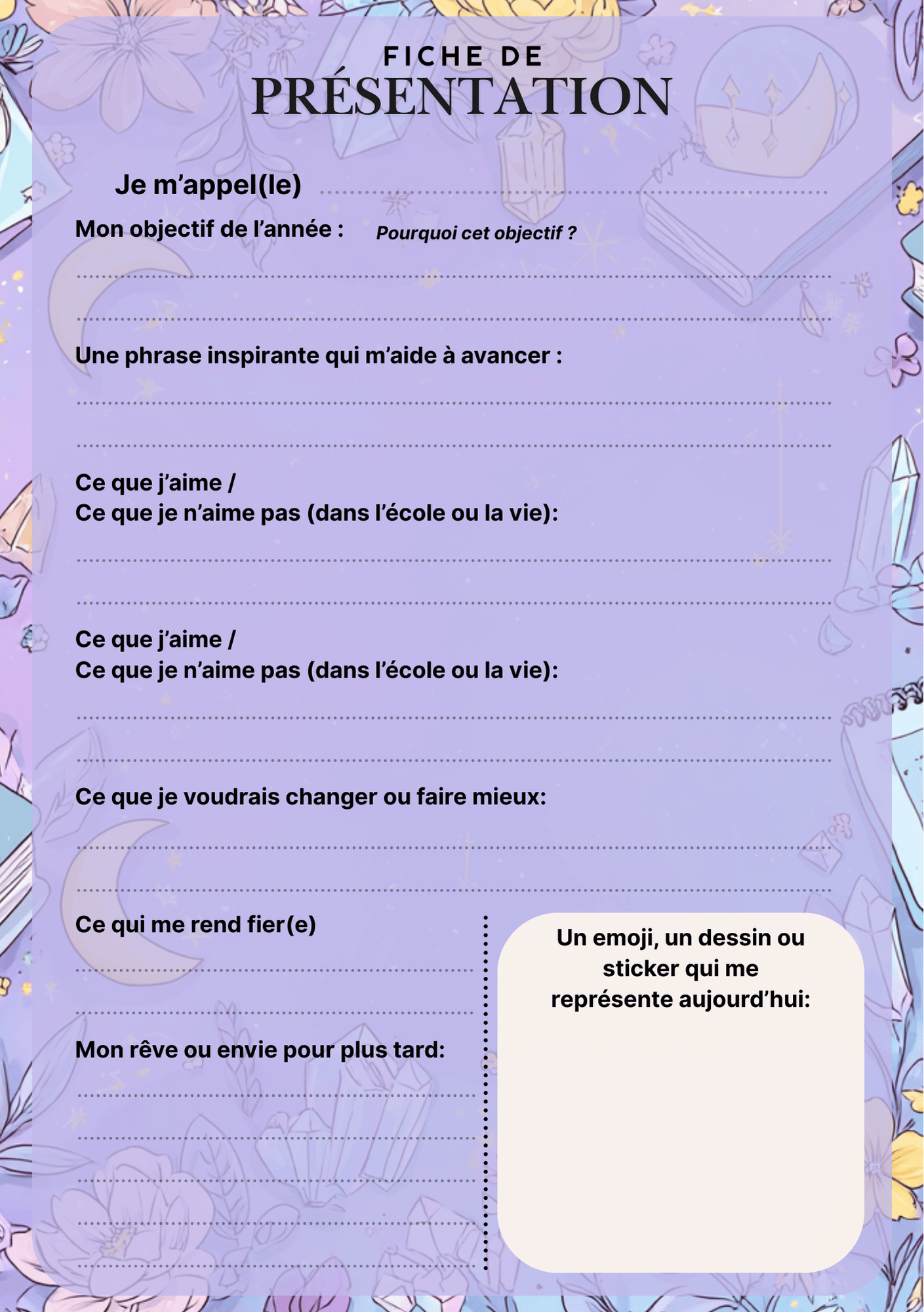 Emploi du temps scolaire – Aesthetic Pastel (PDF à imprimer ou imprimé & envoyé)