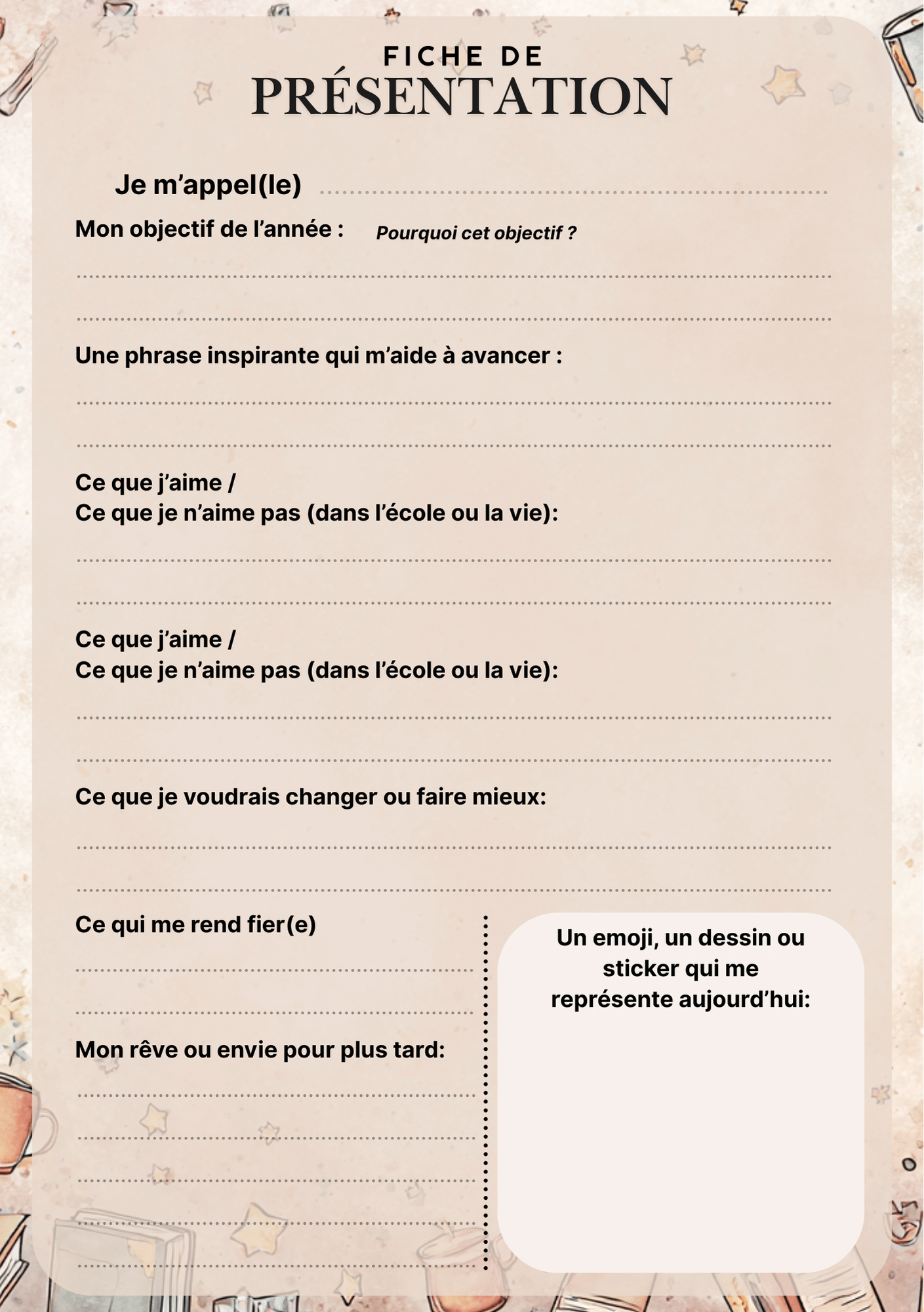 Emploi du temps scolaire – Pastel (PDF à imprimer ou imprimé & envoyé)