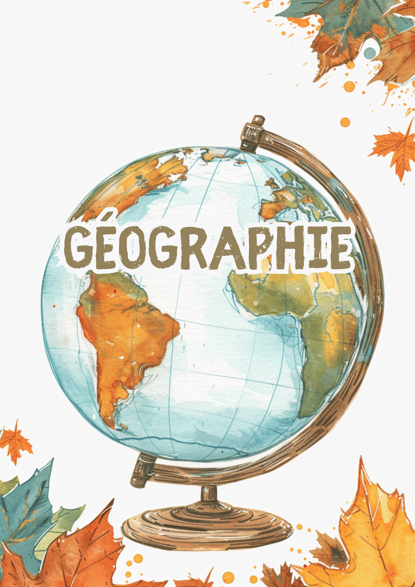 👉 Pages de Garde Collège – Collection Automne 2025 🍂 (7 matières + fiche de présentation personnalisée)