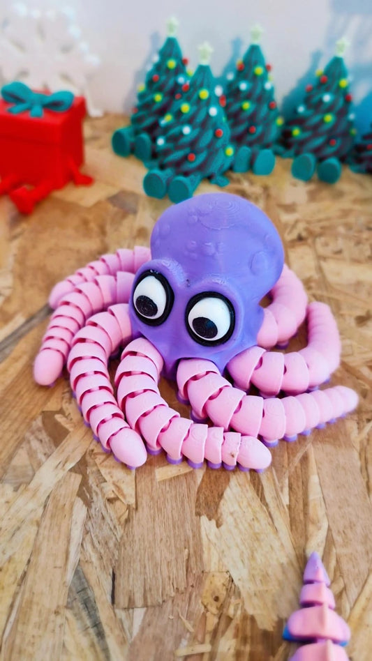 Pieuvre Articulée 3D – Modèle Garçon ou Fille – Jouet Articulé / Décoration – Atelier MARS