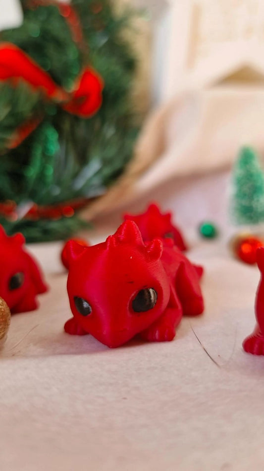 Mini Figurines Articulées 3D – Dragons, Axolotl, Loutre, Hippopotame, Pain d’Épice – Miniatures ~3 cm – Atelier MARS