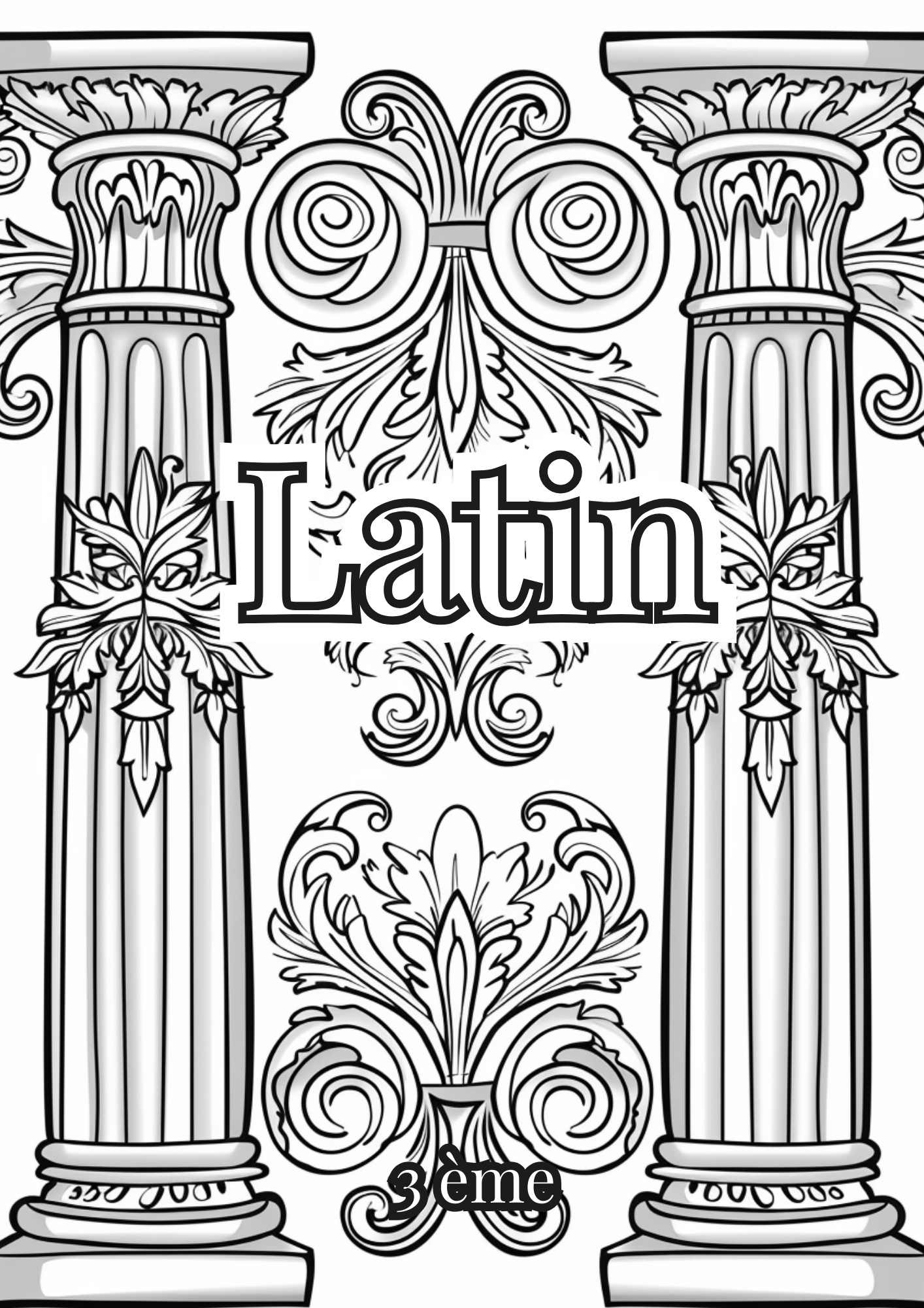 Pack Pages de Garde Collège – Version Noir & Blanc à colorier (PDF à imprimer)