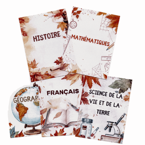 👉 Pack Duo – Pages de Garde Collège Collections Automne & Halloween 2025 🍂🎃