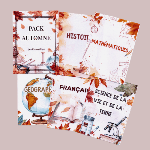 👉 Pack Duo – Pages de Garde Collège Collections Automne & Halloween 2025 🍂🎃
