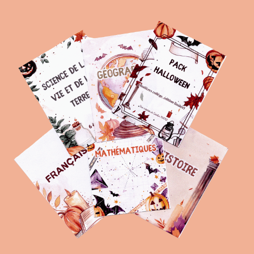 👉 Pack Duo – Pages de Garde Collège Collections Automne & Halloween 2025 🍂🎃