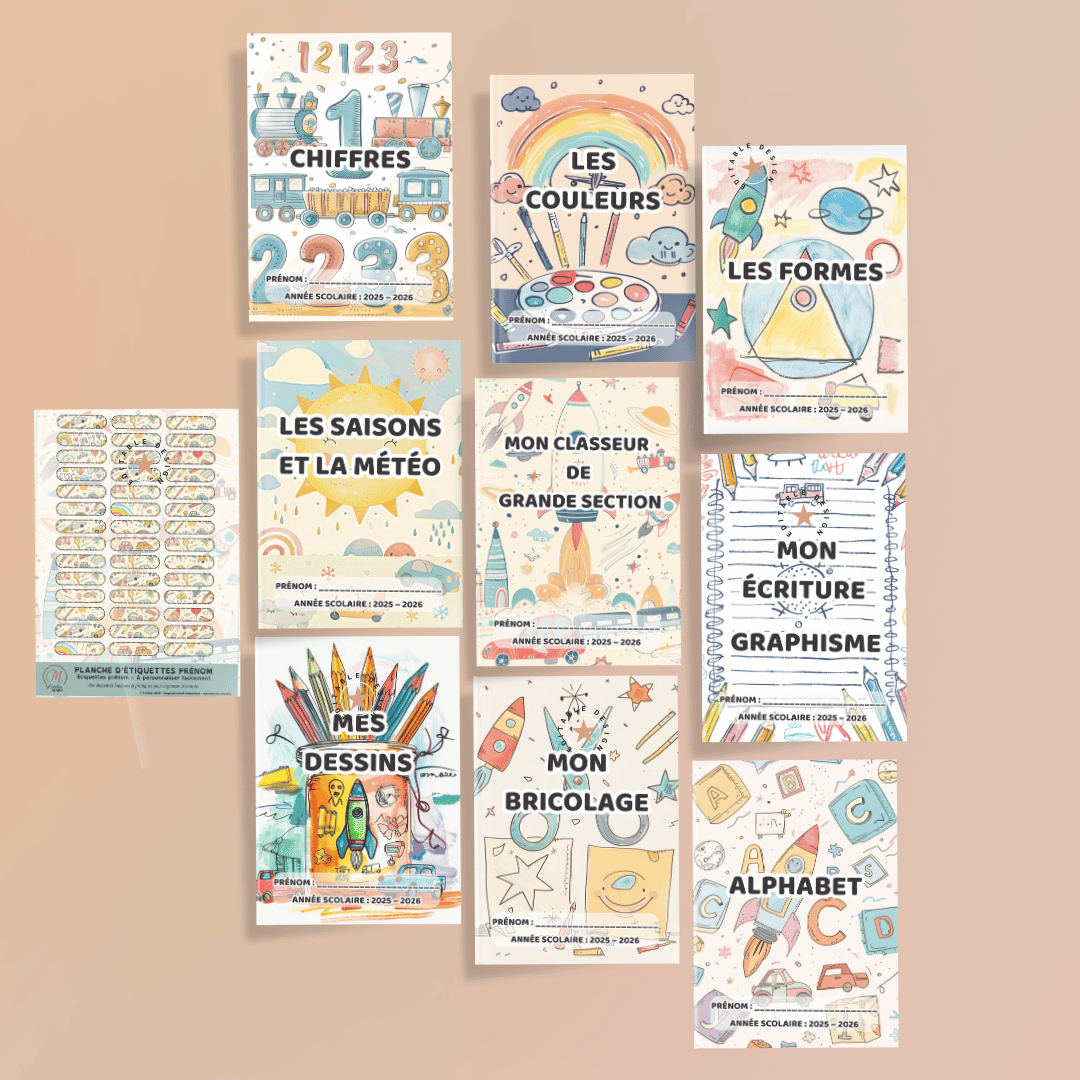 Pack Grande Section Maternelle – PDF à imprimer, version imprimée & personnalisée (3 styles)