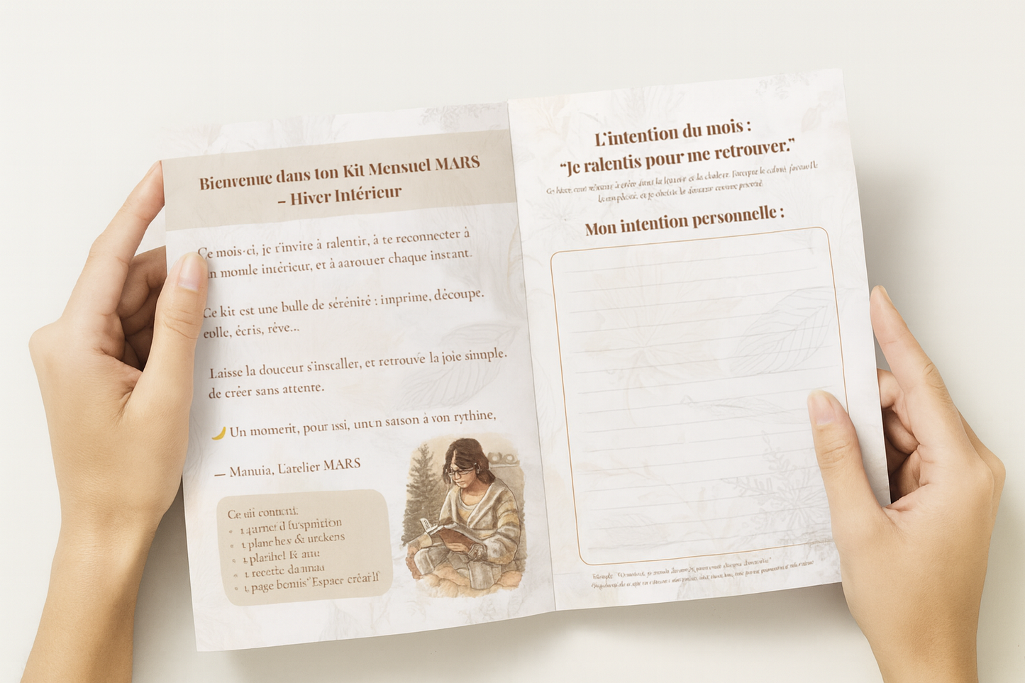 Kit digital complet à télécharger – 12 pages de papeterie créative + fonds d’écran, stickers et activités.