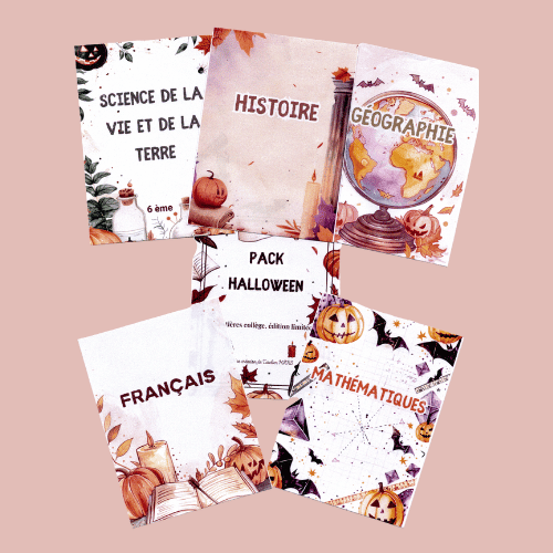 👉 Pack Duo – Pages de Garde Collège Collections Automne & Halloween 2025 🍂🎃