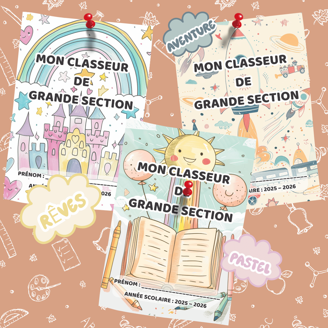 Pack Grande Section Maternelle – PDF à imprimer, version imprimée & personnalisée (3 styles)