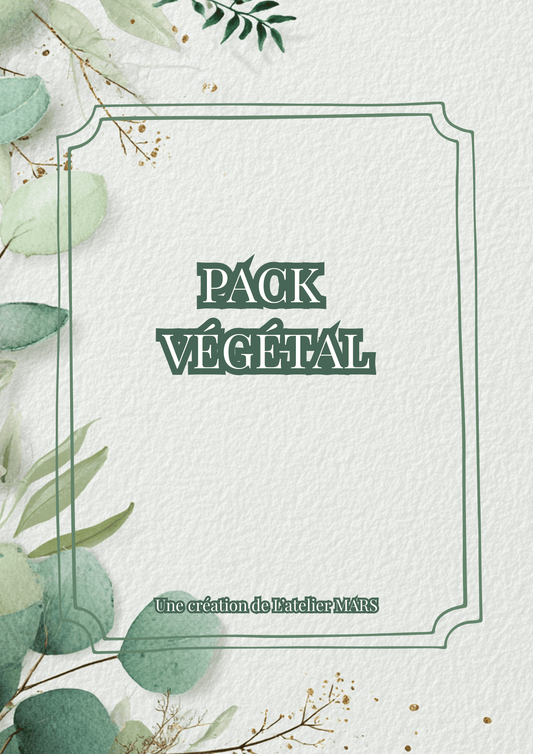 Pack Pages de garde scolaires – Végétal (PDF à imprimer ou imprimé & envoyé)