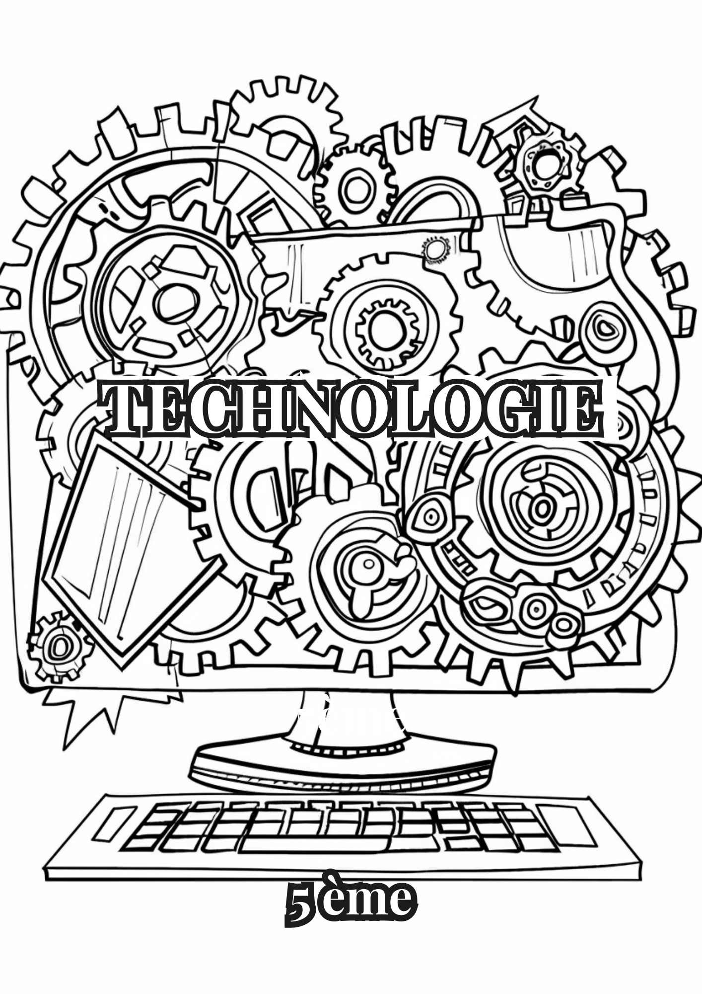 Pack Pages de Garde Collège – Version Noir & Blanc à colorier (PDF à imprimer)