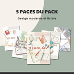 Pack pages de garde Collège – 19 matières – PDF imprimable