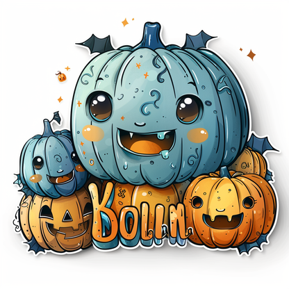 Stickers Halloween Kawaii 🎃👻 – Version Physique (pochettes premium découpées Cricut)