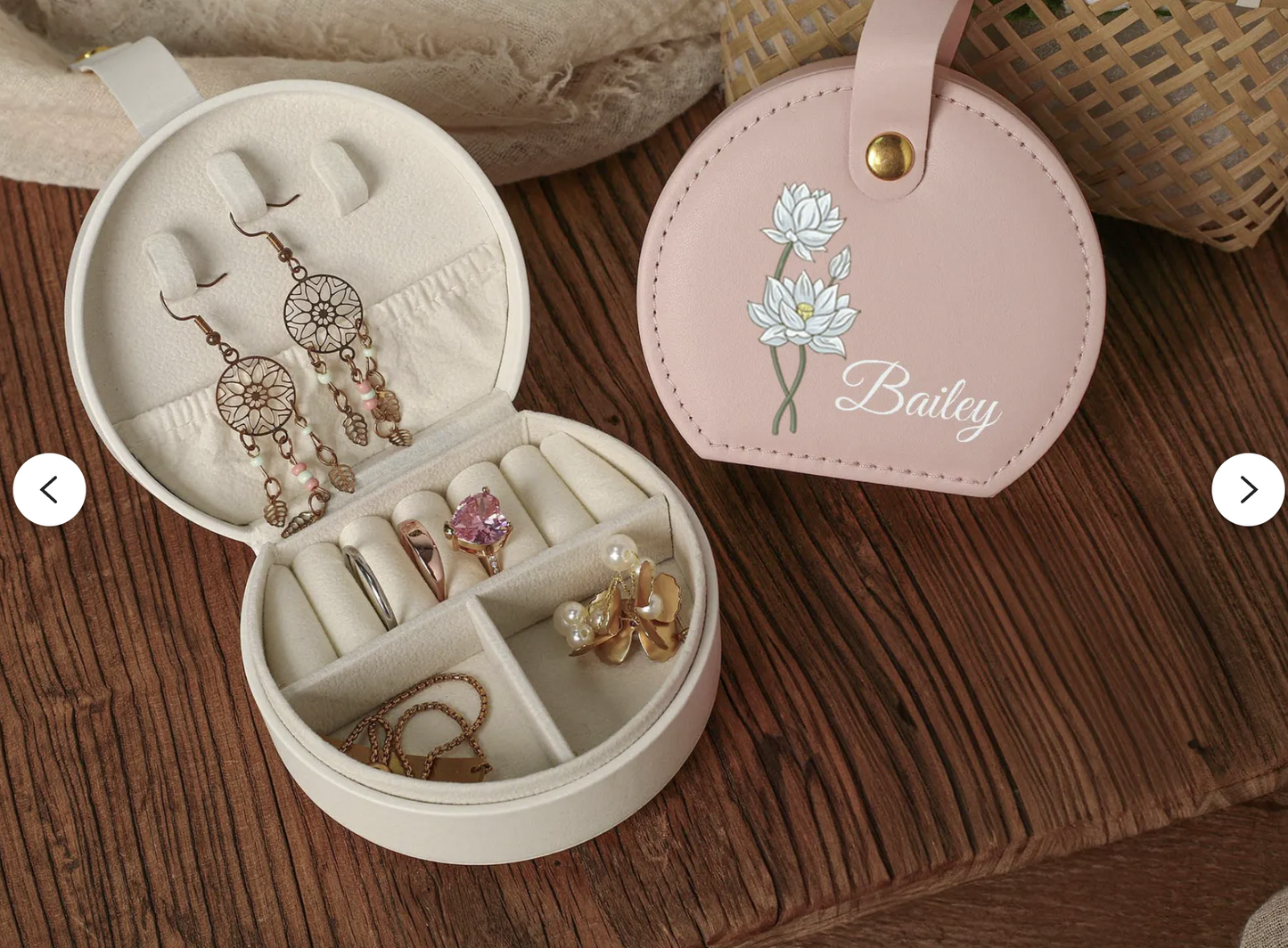 Boîte à bijoux personnalisable – Chic & pratique
