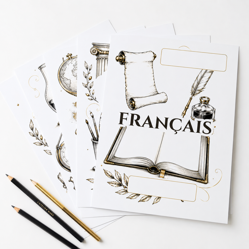 Pack Pages de Garde Lycée Premium – 31 Matières à Imprimer (PDF)