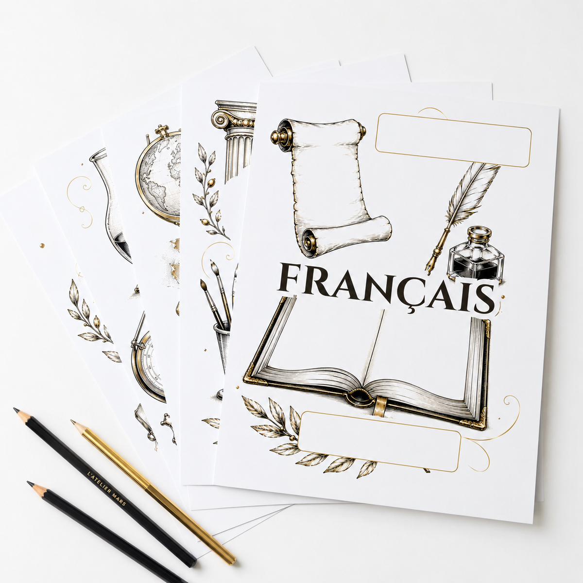Pack Pages de Garde Lycée Premium – 31 Matières à Imprimer (PDF)