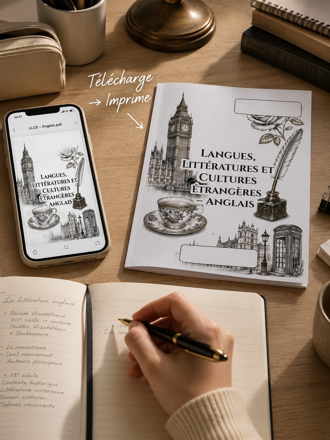 Pack Pages de Garde Lycée Premium – 31 Matières à Imprimer (PDF)