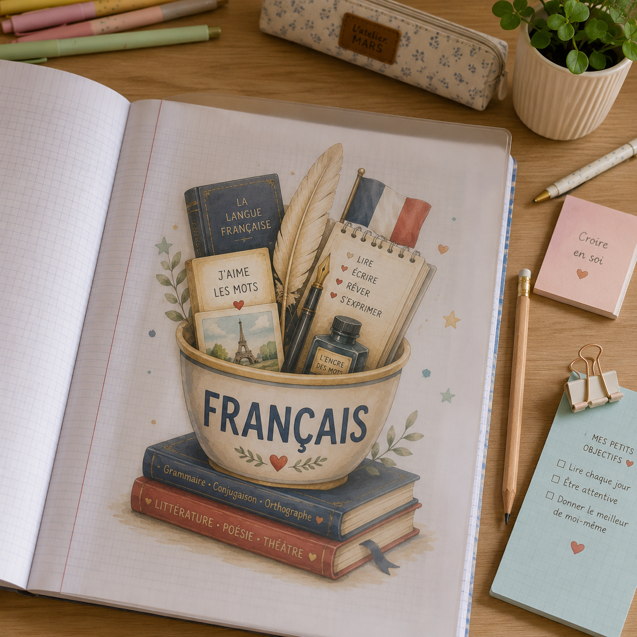 Pack Pages de Garde Collège ÉLITE – 19 matières à imprimer (PDF)