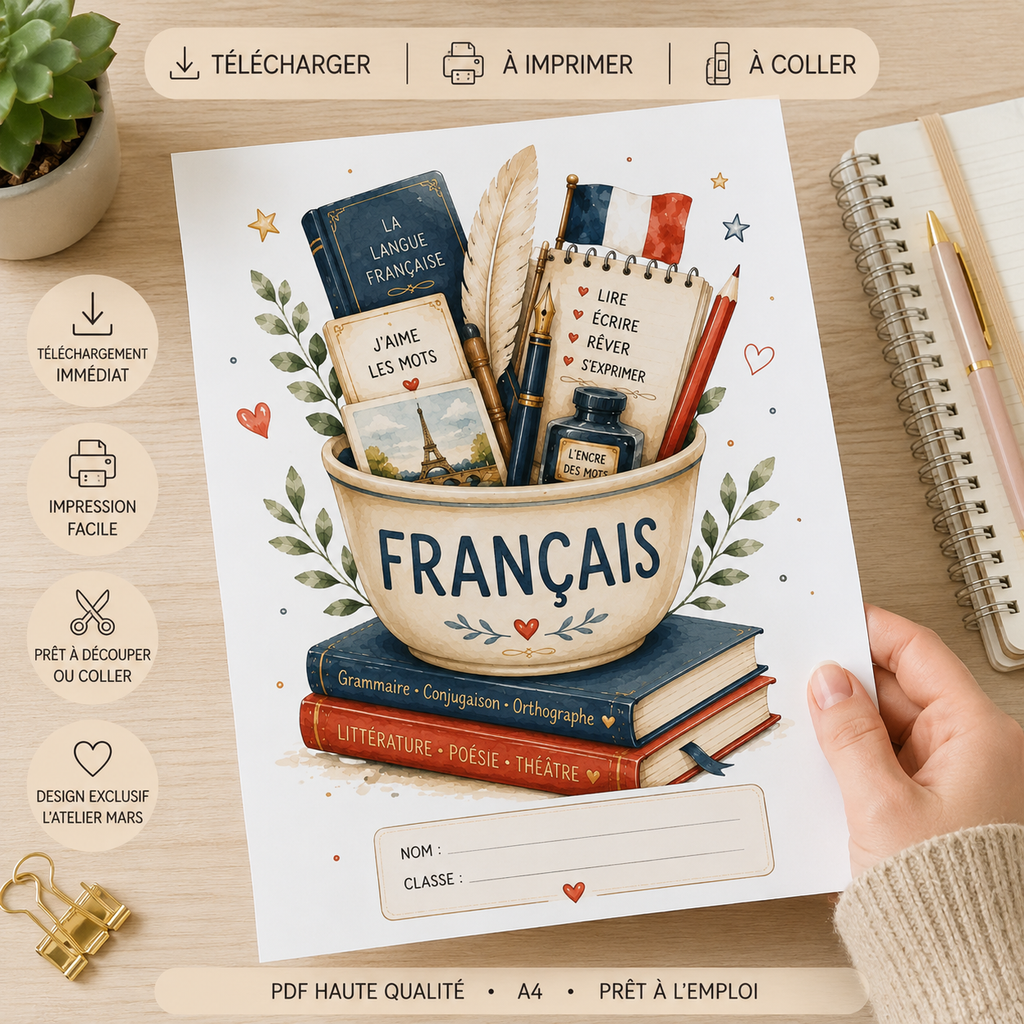 Pack Pages de Garde Collège ÉLITE – 19 matières à imprimer (PDF)