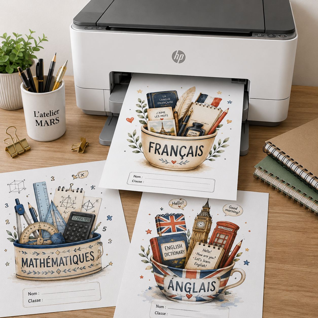 Pack Pages de Garde Collège ÉLITE – 19 matières à imprimer (PDF)