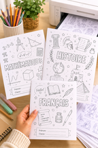 Pack Pages de Garde Collège CRÉATIF – 19 matières à personnaliser (PDF)