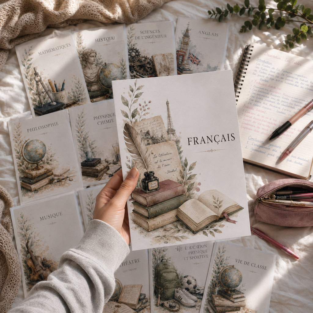 Pages de Garde Lycée à Imprimer | Pack Élite Premium – 31 PDF
