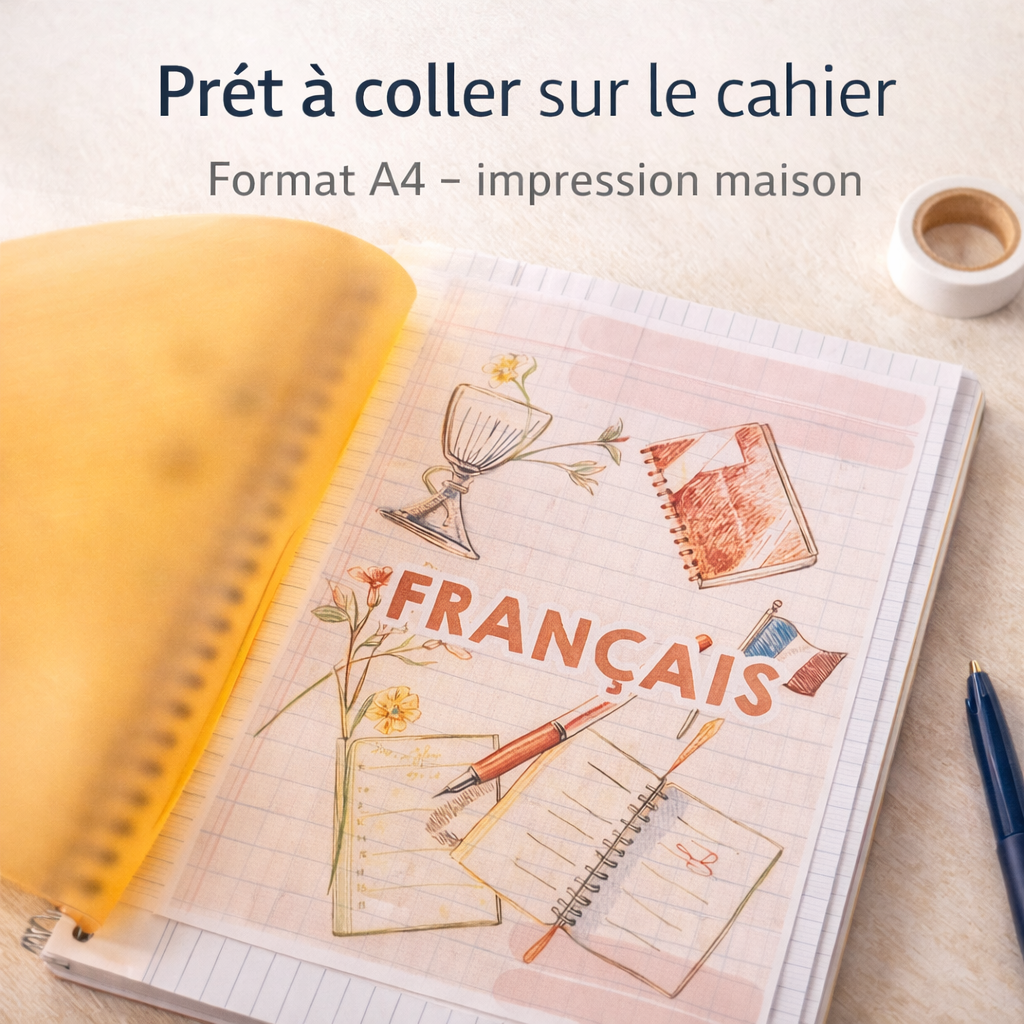 Pack pages de garde Collège – 19 matières – PDF imprimable