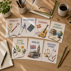 Pages de garde Collège à imprimer | Pack PDF 19 matières