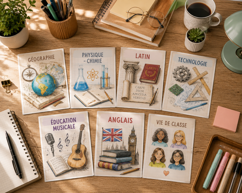 Pages de garde Collège à imprimer | Pack PDF 19 matières