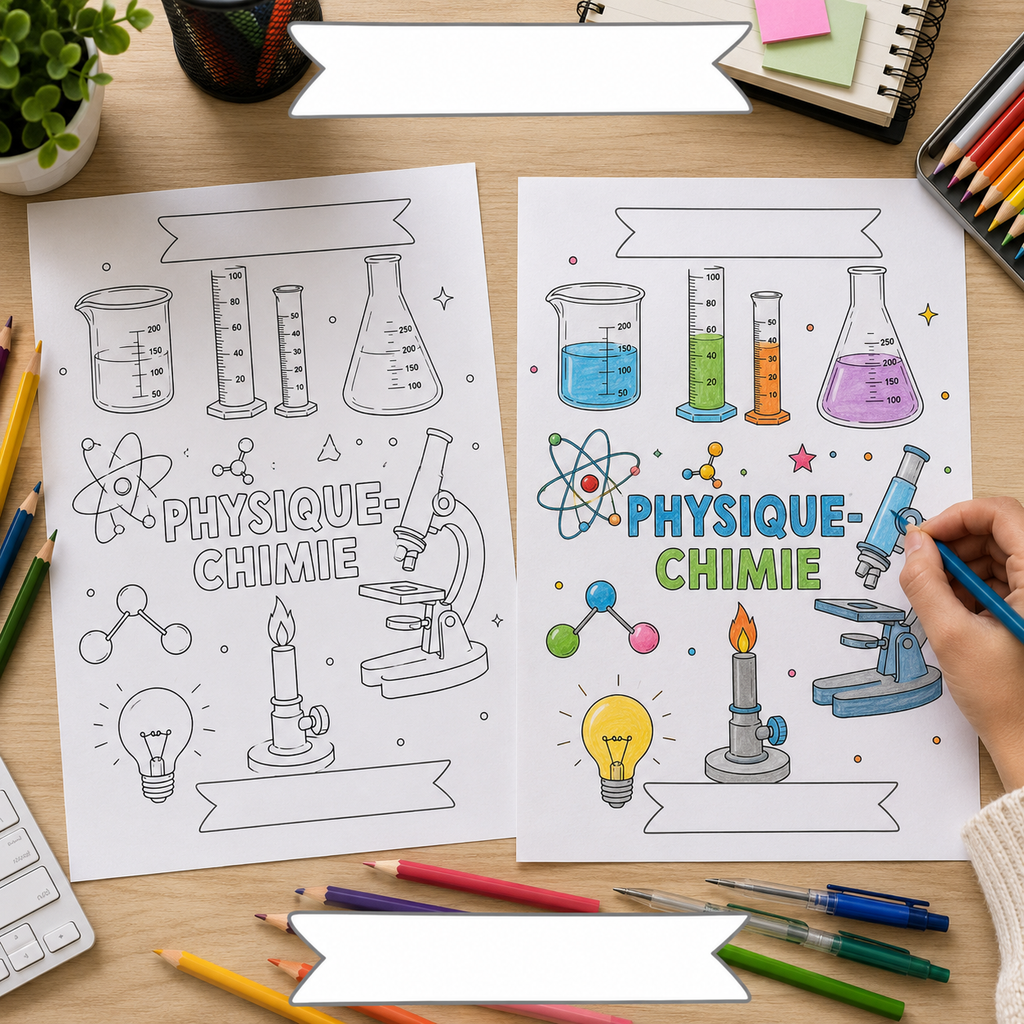 Pack Pages de Garde Collège CRÉATIF – 19 matières à personnaliser (PDF)