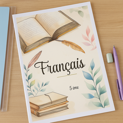 Pack Pages de garde scolaires – Signature Collège (PDF à imprimer ou imprimé & envoyé)