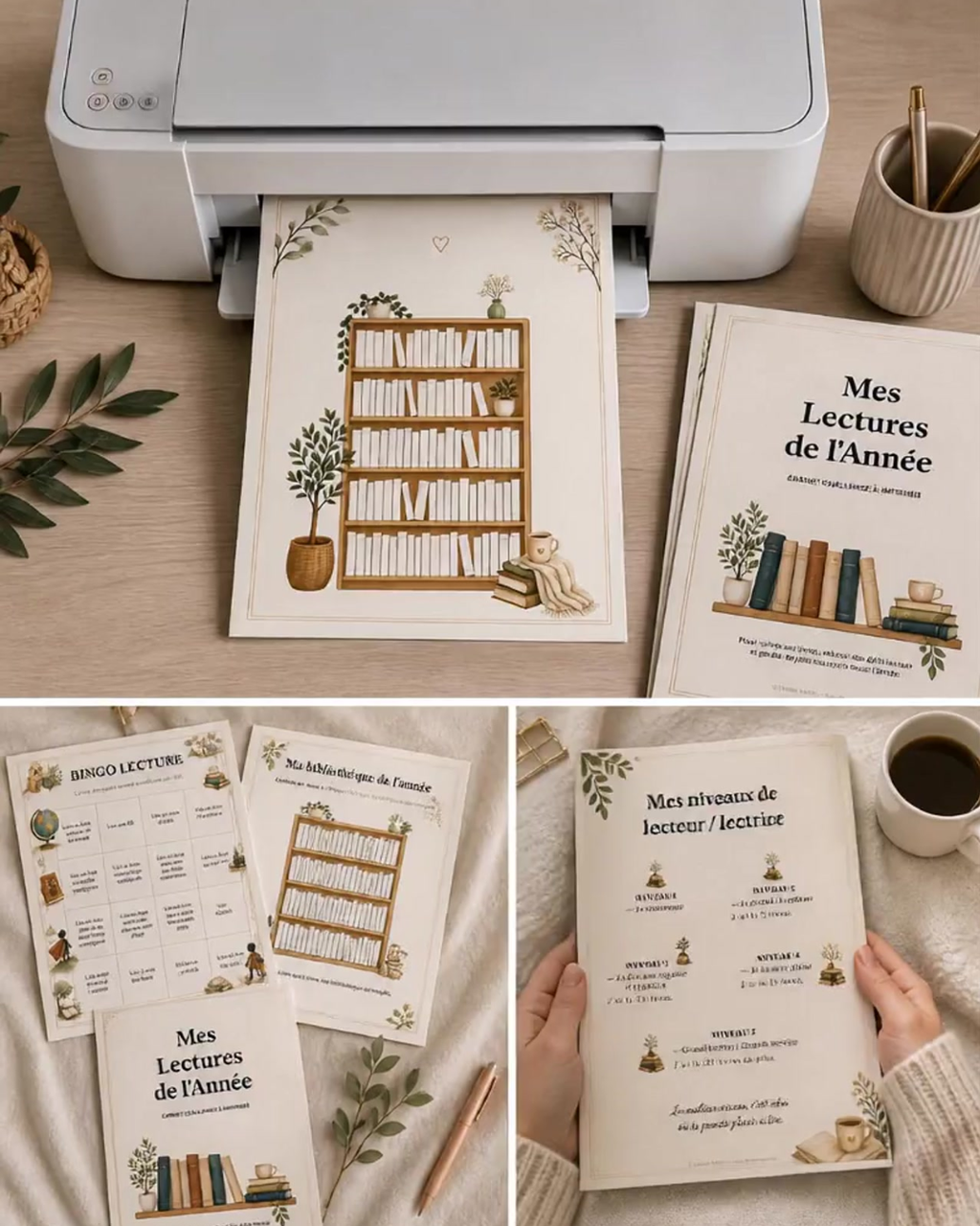 Carnet Lecture Enfant à Imprimer – Mes Lectures de l'Année | PDF 21 Pages