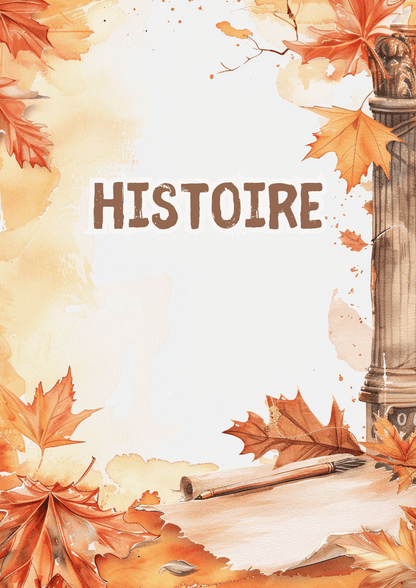 👉 Pages de Garde Collège – Collection Automne 2025 🍂 (7 matières + fiche de présentation personnalisée)