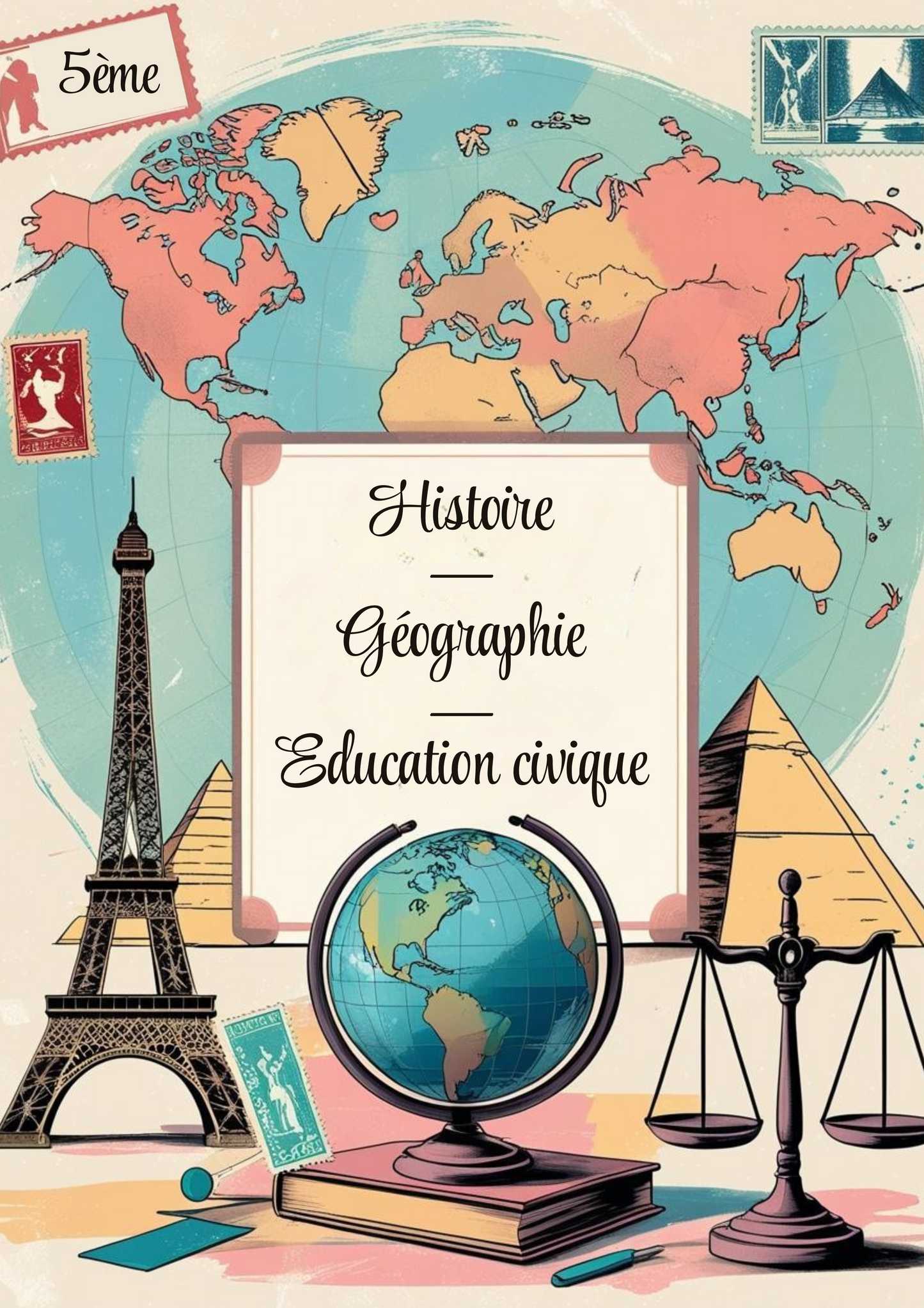 Pack Pages de garde scolaires – Signature Collège (PDF à imprimer ou imprimé & envoyé)