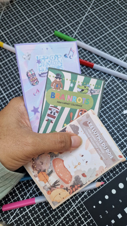 Mini livret de coloriage Atelier MARS – Brainrot✨ | PDF à imprimer et plier soi-même