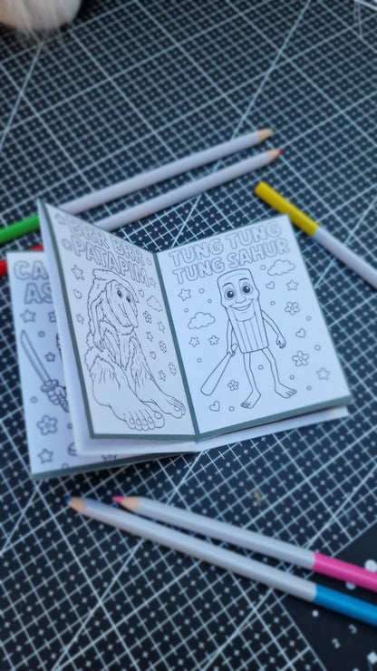 Mini livret de coloriage Atelier MARS – Brainrot✨ | PDF à imprimer et plier soi-même