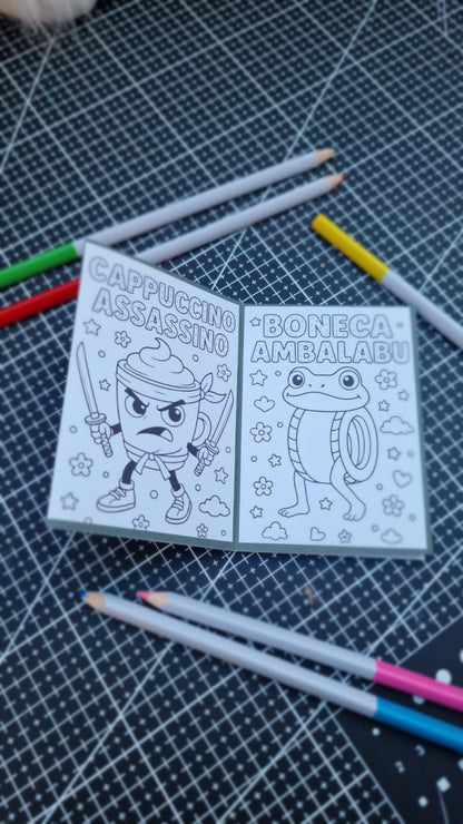 Mini livret de coloriage Atelier MARS – Brainrot✨ | PDF à imprimer et plier soi-même