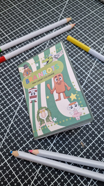 Mini livret de coloriage Atelier MARS – Brainrot✨ | PDF à imprimer et plier soi-même
