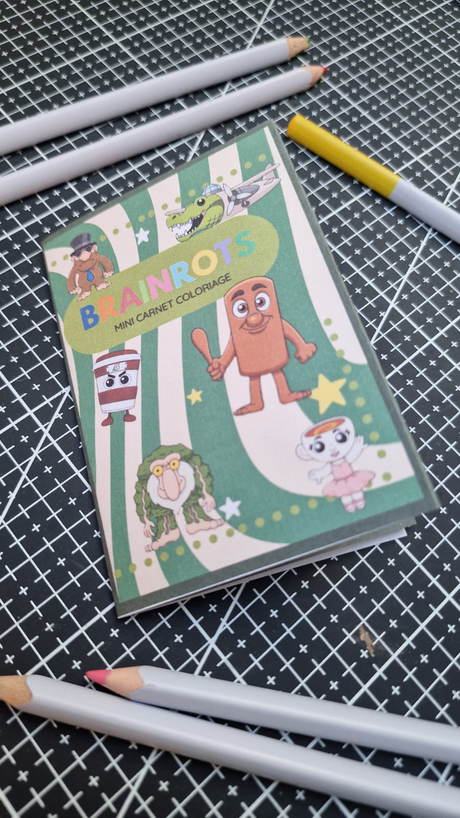 Mini livret de coloriage Atelier MARS – Brainrot✨ | PDF à imprimer et plier soi-même