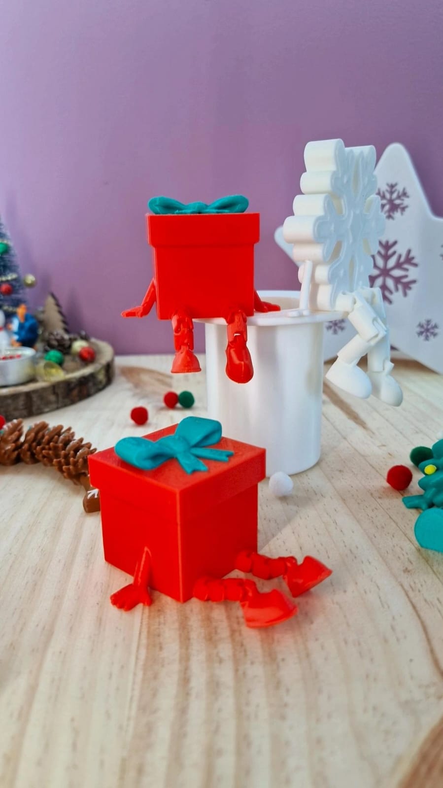 Mini cadeau articulé 3D