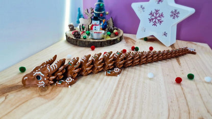 Grand Dragon articulé 3D – Pain d'épices