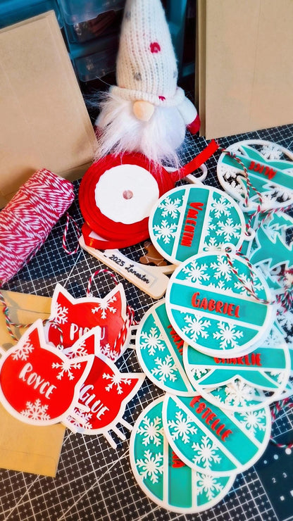 Boules de Noël personnalisées – Édition 2025 | L'atelier MARS (Bretagne)