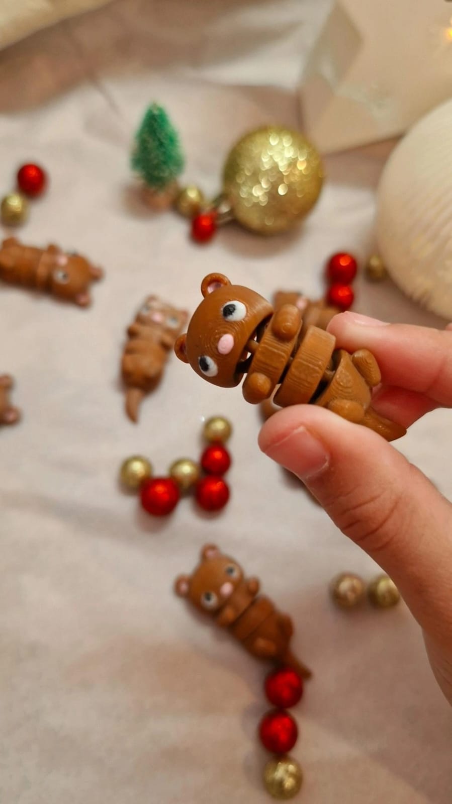 Mini Figurines Articulées 3D – Dragons, Axolotl, Loutre, Hippopotame, Pain d’Épice – Miniatures ~3 cm – Atelier MARS