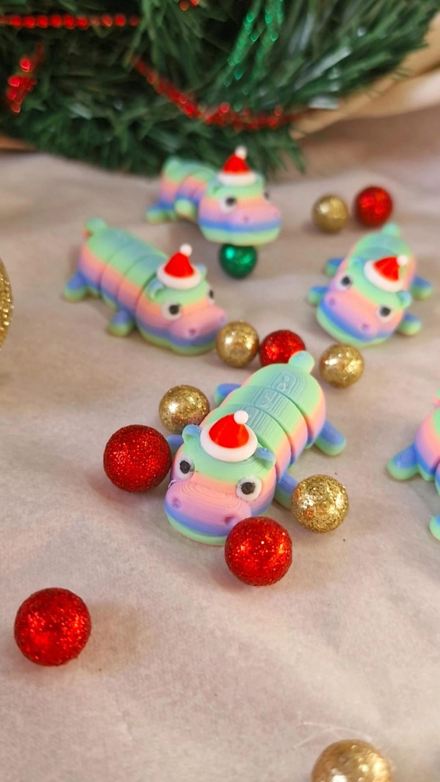 Mini Figurines Articulées 3D – Dragons, Axolotl, Loutre, Hippopotame, Pain d’Épice – Miniatures ~3 cm – Atelier MARS