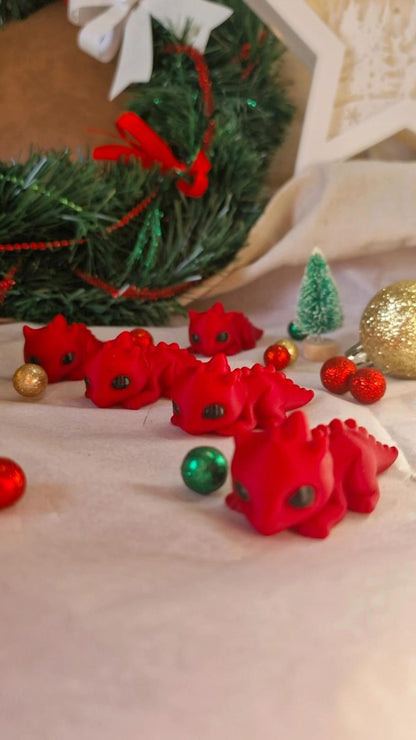 Mini Figurines Articulées 3D – Dragons, Axolotl, Loutre, Hippopotame, Pain d’Épice – Miniatures ~3 cm – Atelier MARS