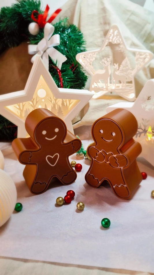 Photophore Pain d’Épice 3D – Avec Bougie LED – Décoration de Noël – Atelier MARS